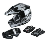 Capacete infantil + óculos + luvas - 73MotoSports