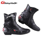 Bota Speed  de couro e microfibra, antiderrapante - 73MotoSports