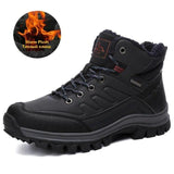 Bota masculina a prova d'água, couro sintético, antiderrapante - 73MotoSports