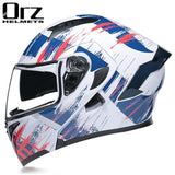 Capacete ORZ com com visor duplo - 73MotoSports