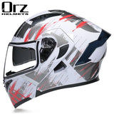 Capacete ORZ com com visor duplo - 73MotoSports