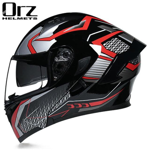 Capacete ORZ com com visor duplo - 73MotoSports