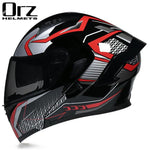 Capacete ORZ com com visor duplo - 73MotoSports