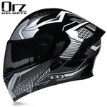 Capacete ORZ com com visor duplo - 73MotoSports