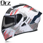 Capacete ORZ com com visor duplo - 73MotoSports