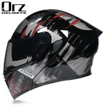 Capacete ORZ com com visor duplo - 73MotoSports