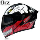 Capacete ORZ com com visor duplo - 73MotoSports