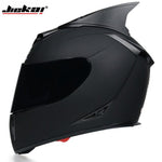 Capacete JIEKAI com lente dupla, com trança - 73MotoSports