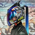 Capacete JIEKAI com lente dupla, com trança - 73MotoSports