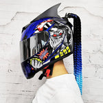 Capacete JIEKAI com lente dupla, com trança - 73MotoSports