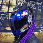 Capacete JIEKAI com lente dupla, com trança - 73MotoSports