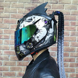 Capacete JIEKAI com lente dupla, com trança - 73MotoSports