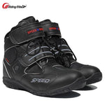 Bota Speed de tornozelo, em couro e microfibra - 73MotoSports