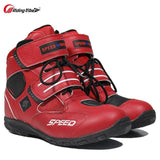 Bota Speed de tornozelo, em couro e microfibra - 73MotoSports