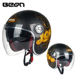 Capacete  estilo vintage com lente dupla, rosto aberto - 73MotoSports