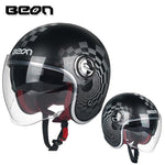 Capacete  estilo vintage com lente dupla, rosto aberto - 73MotoSports