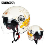 Capacete  estilo vintage com lente dupla, rosto aberto - 73MotoSports