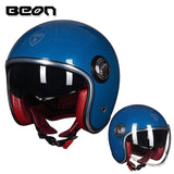 Capacete  estilo vintage com lente dupla, rosto aberto - 73MotoSports