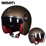 Capacete  estilo vintage com lente dupla, rosto aberto - 73MotoSports