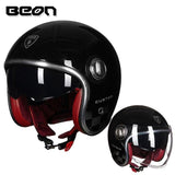 Capacete  estilo vintage com lente dupla, rosto aberto - 73MotoSports