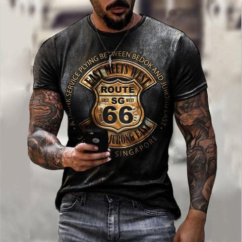 Camiseta Masculina Route 66 - 73MotoSports