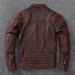 Jaqueta couro legítimo Vintage Coat Biker - 73MotoSports