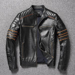 Jaqueta de Couro Legítimo Skull Moto - 73MotoSports