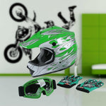 Capacete infantil + óculos + luvas - 73MotoSports