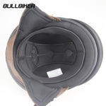 Capacete vintage em couro BULLBIKER - 73MotoSports