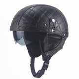 Capacete vintage em couro BULLBIKER - 73MotoSports