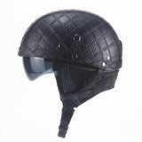 Capacete vintage em couro BULLBIKER - 73MotoSports