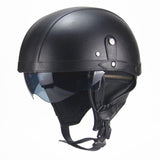 Capacete vintage em couro BULLBIKER - 73MotoSports