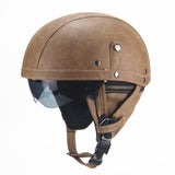 Capacete vintage em couro BULLBIKER - 73MotoSports