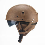 Capacete vintage em couro BULLBIKER - 73MotoSports